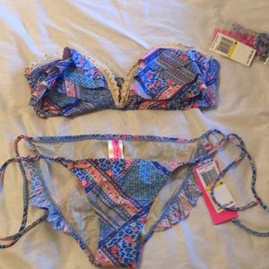 Betsey Johnson bikini, size M, new with tags